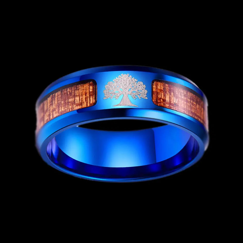 Tree of Life Stainless Steel Wedding Ring ZJJ