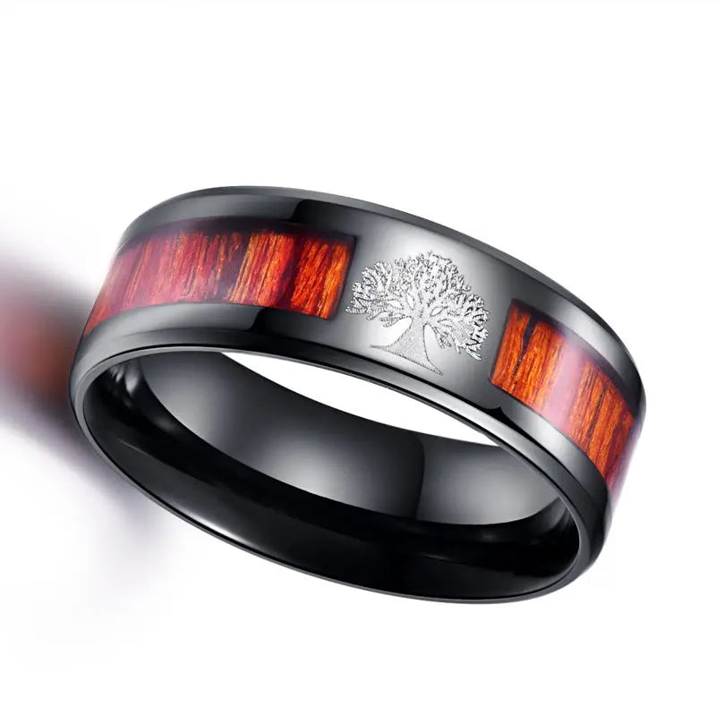 Tree of Life Stainless Steel Wedding Ring ZJJ