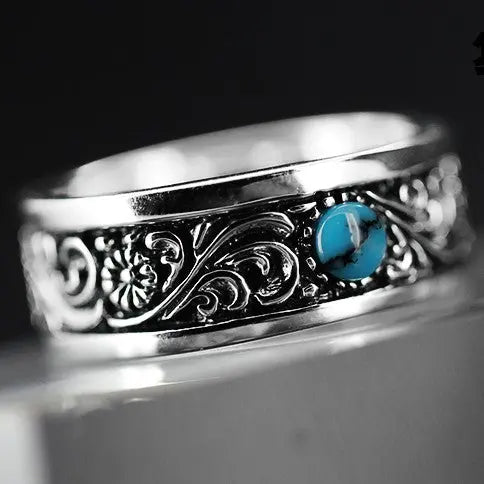 Turquoise Handmade Silver Ring VRAFI