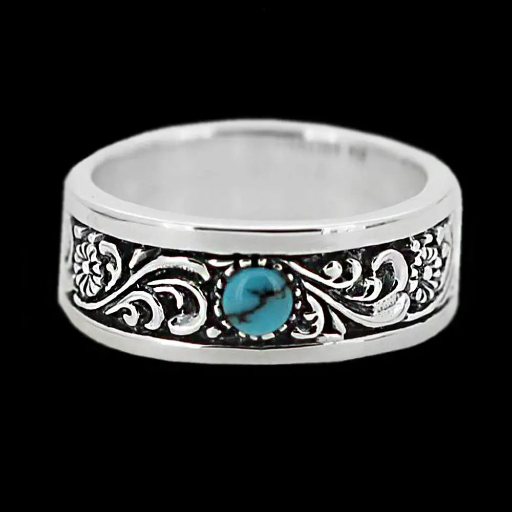 Turquoise Handmade Silver Ring VRAFI