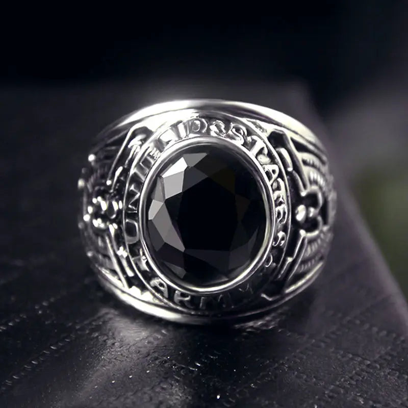 US Army Gemstone Ring - Vrafi Jewelry