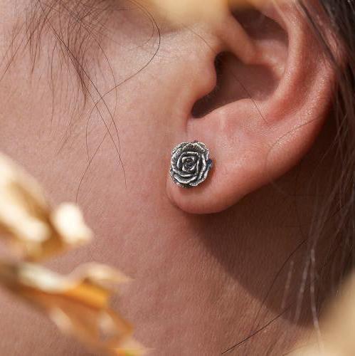 Vaporwave Lucifer Blood Drop Rose Shape Earrings