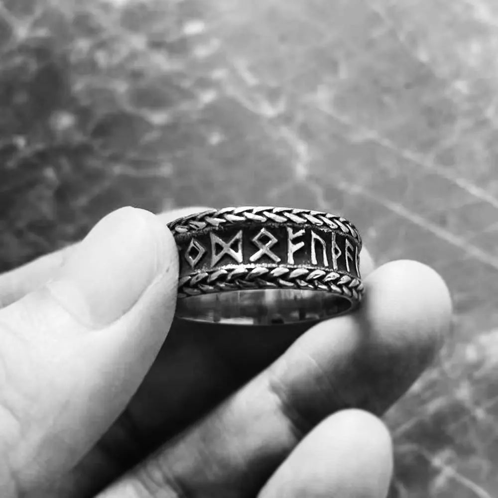 Viking Rune Stainless Steel Vintage Ring VRAFI