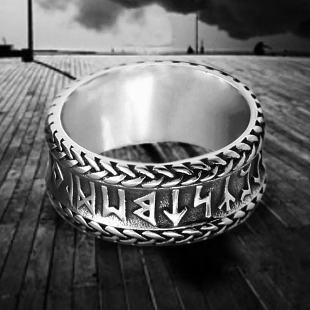 Viking Rune Stainless Steel Vintage Ring VRAFI