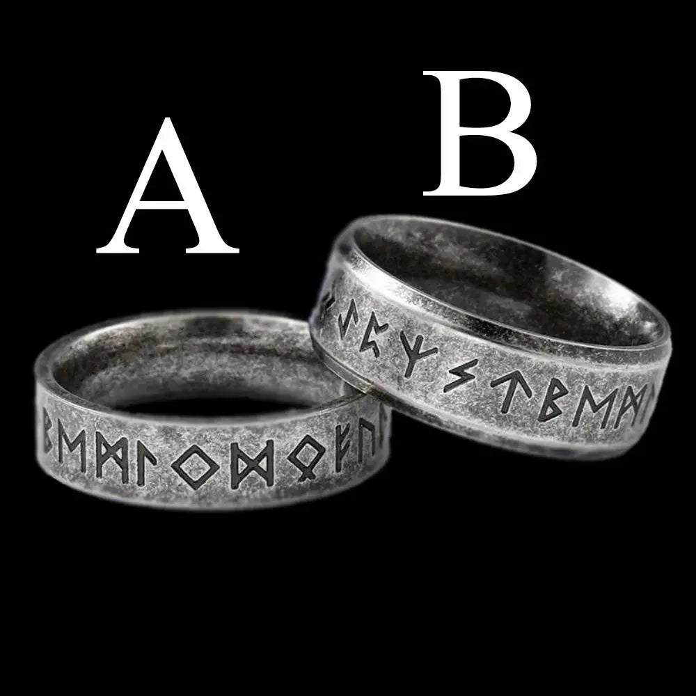 Viking Runes Stainless Steel Ring - Vrafi Jewelry