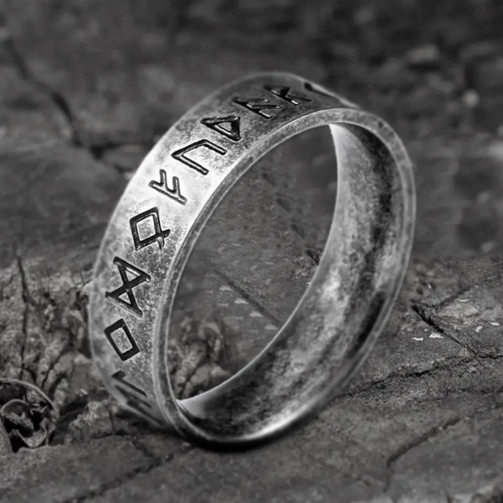 Viking Runes Stainless Steel Ring - Vrafi Jewelry