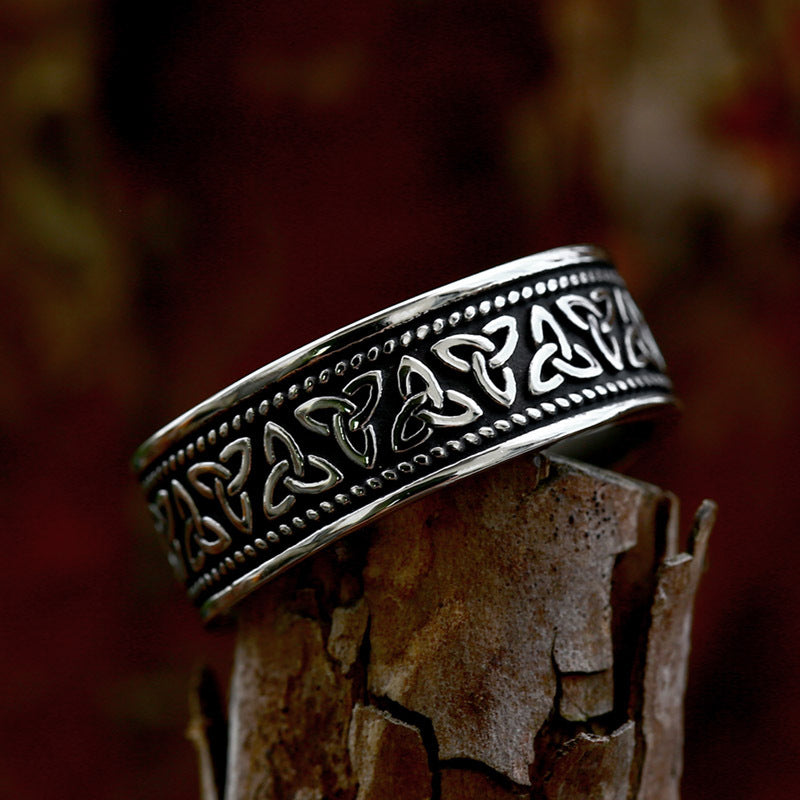 Viking Celtic Knot Stainless Steel Ring-Vrafi Jewelry