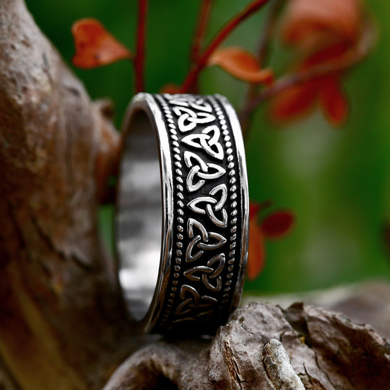Viking Celtic Knot Stainless Steel Ring-Vrafi Jewelry