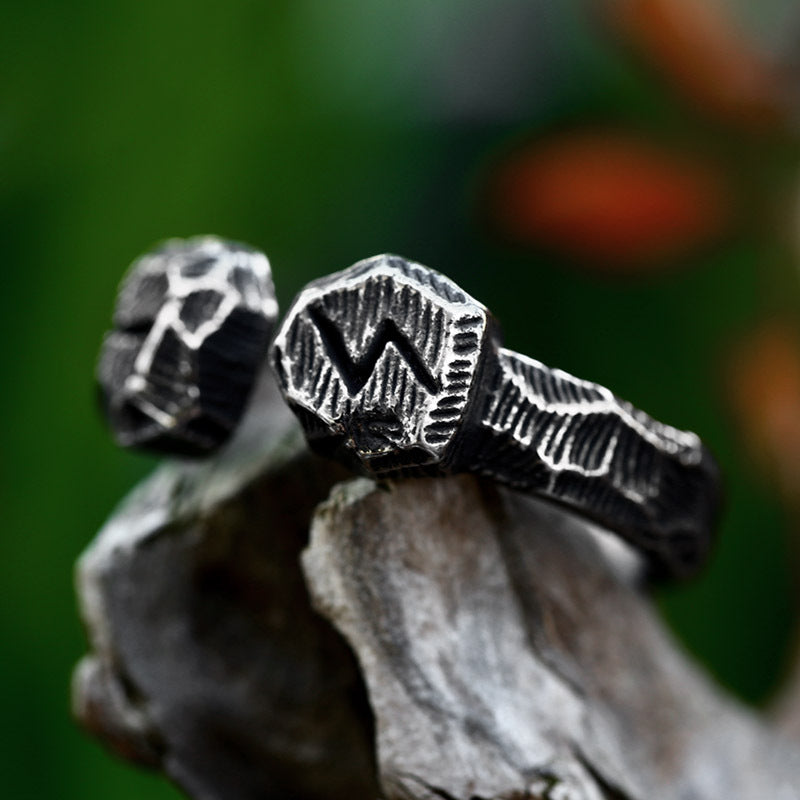 Viking Opening Stainless Steel Ring-Vrafi Jewelry