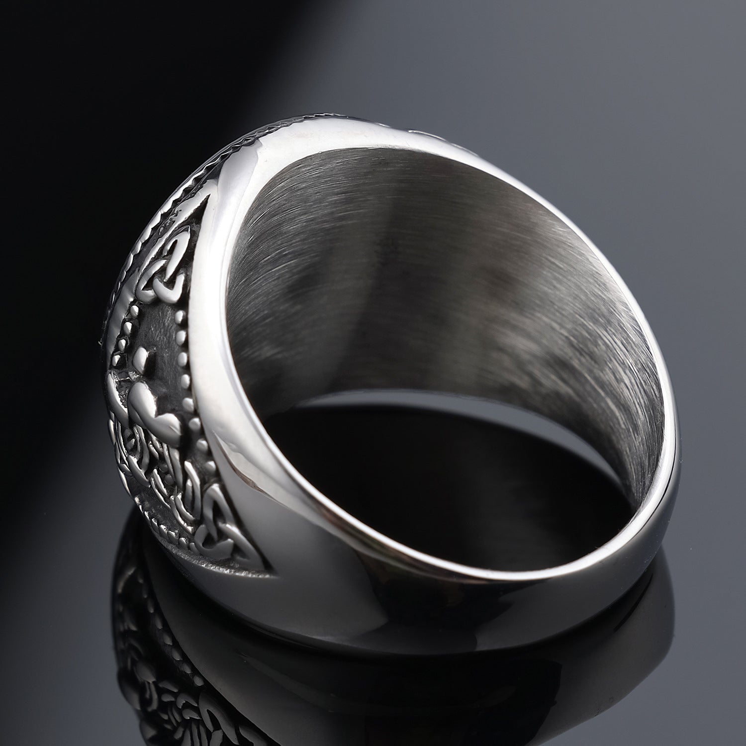 Viking Personalized Rune Stainless Steel Ring-Vrafi Jewelry