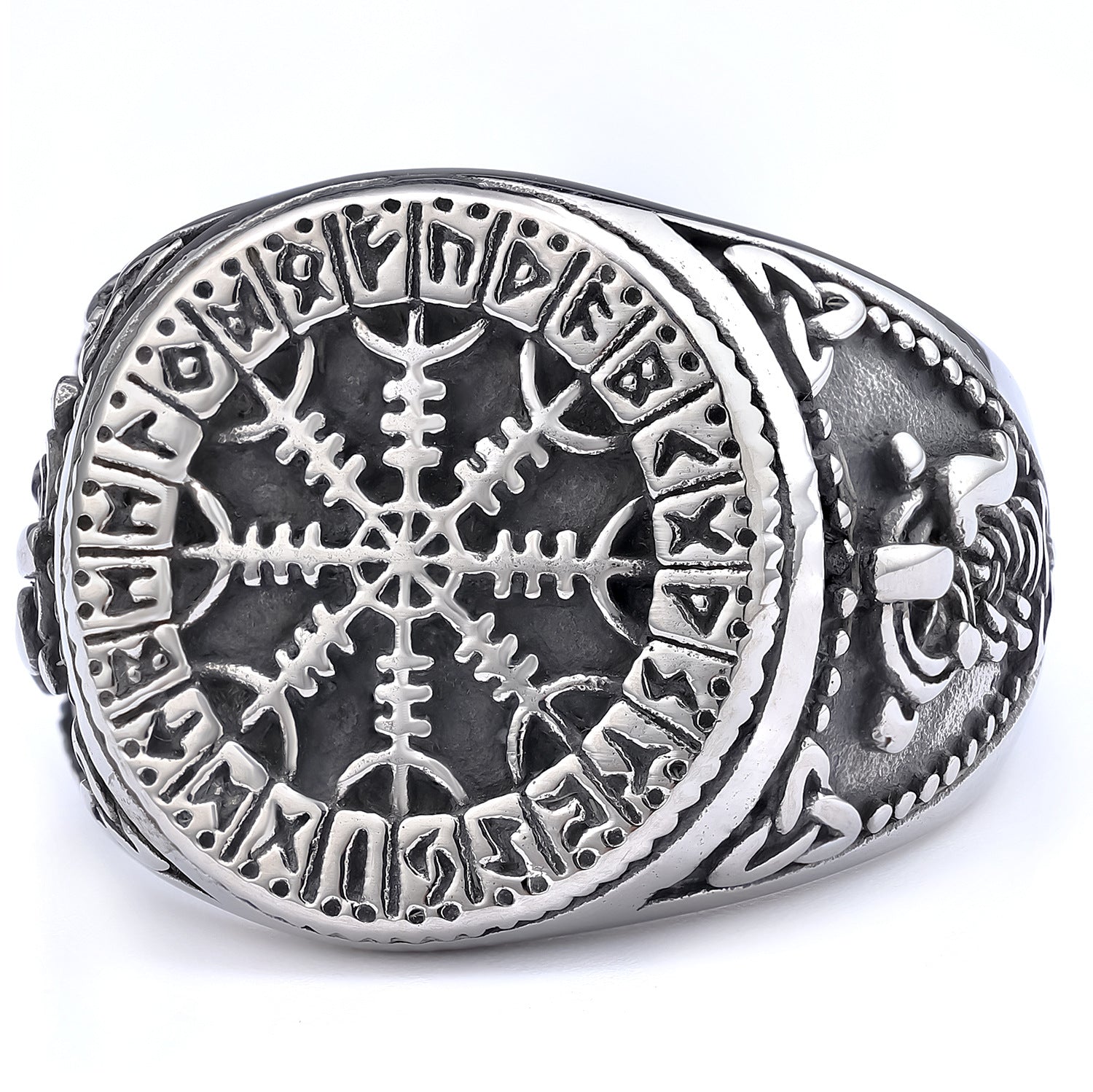 Viking Personalized Rune Stainless Steel Ring-Vrafi Jewelry