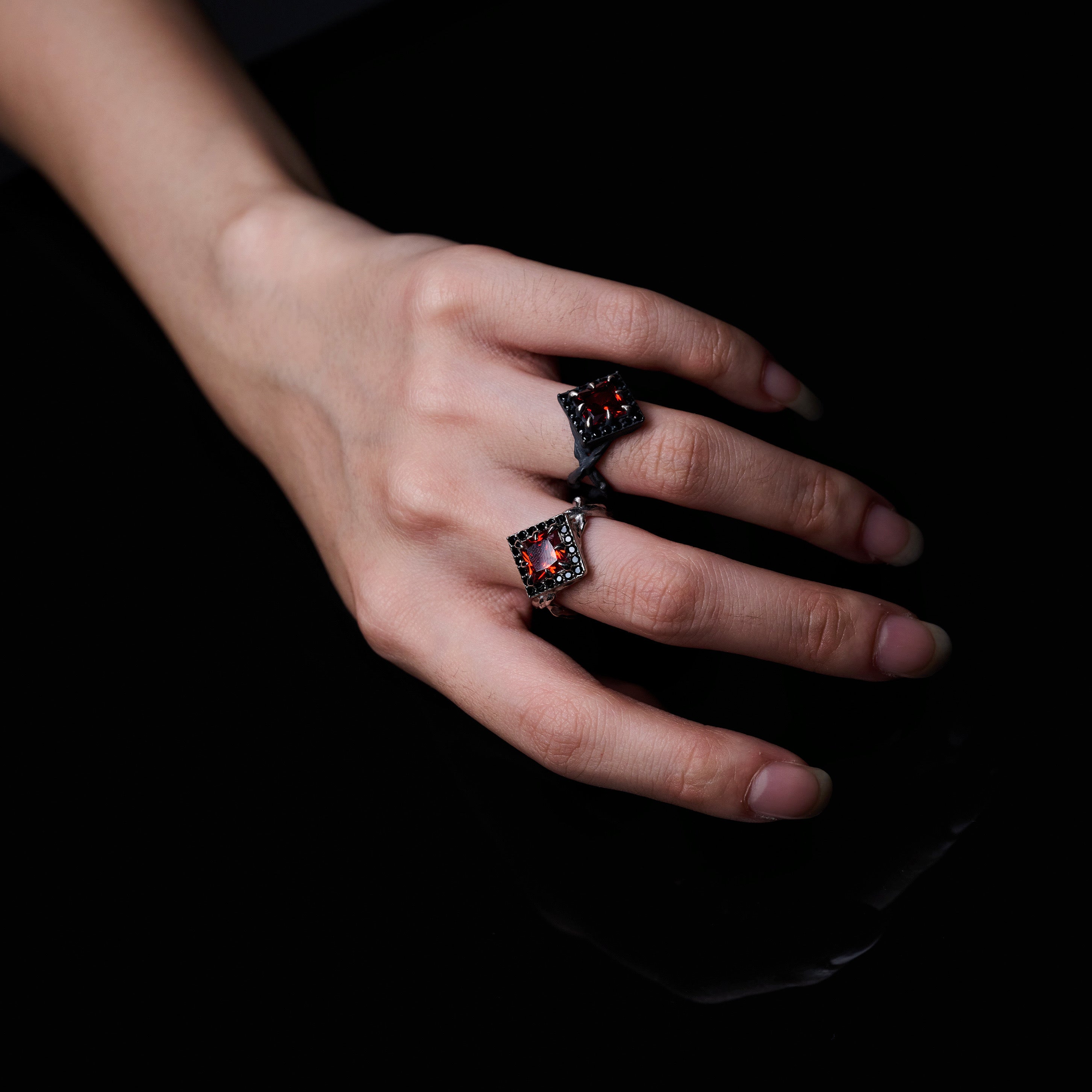 Vine Covered Gem Open Ring