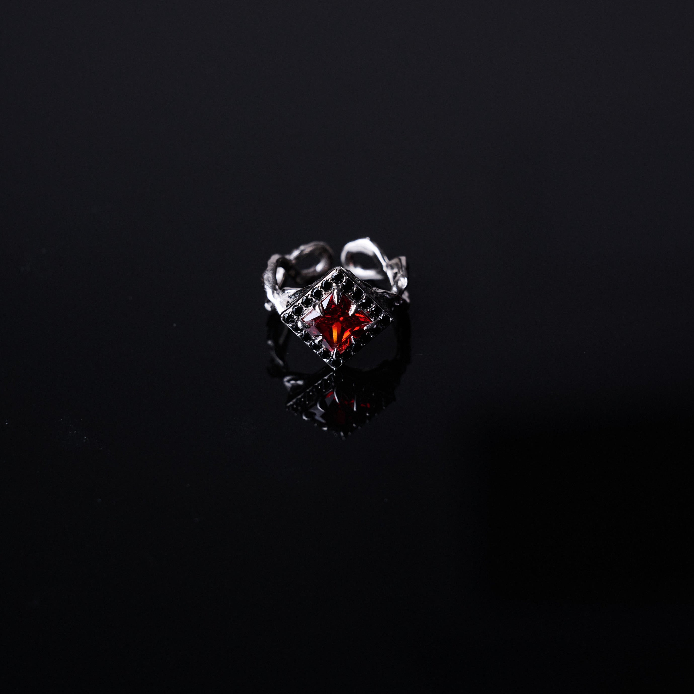 Vine Covered Gem Open Ring