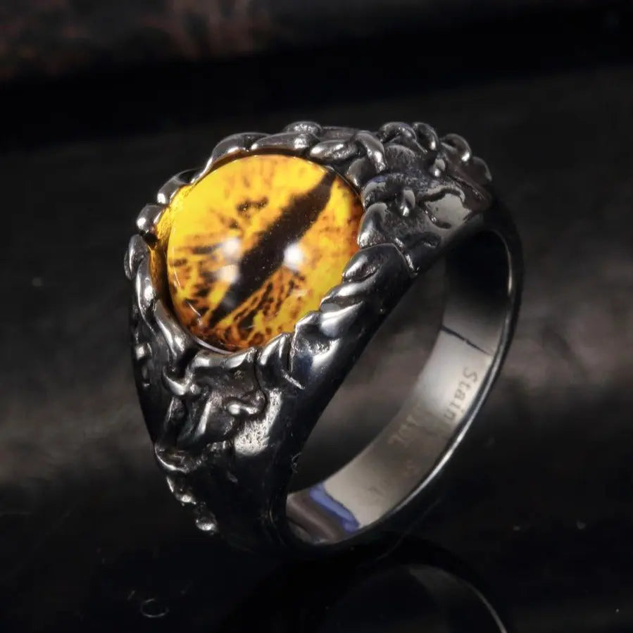 Vintage Dragon Eye Stainless Steel Ring VRAFI