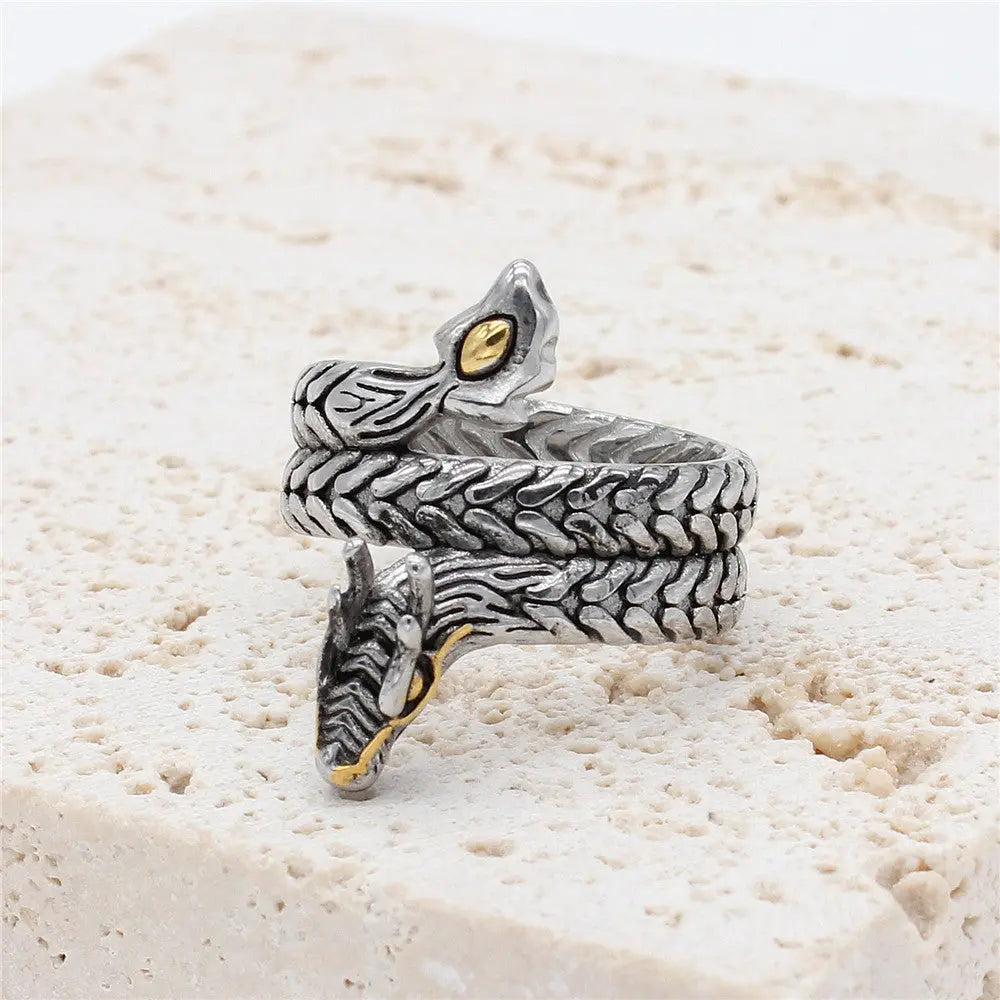 Vintage Dragon Stainless Steel Ring - Vrafi Jewelry