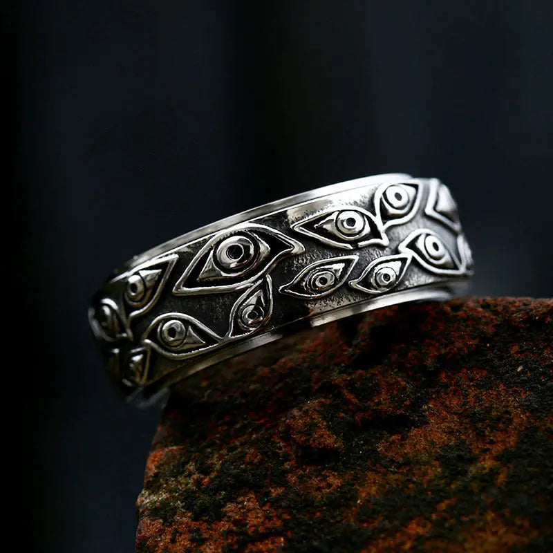 Vintage Eye of God Stainless Steel Ring VRAFI