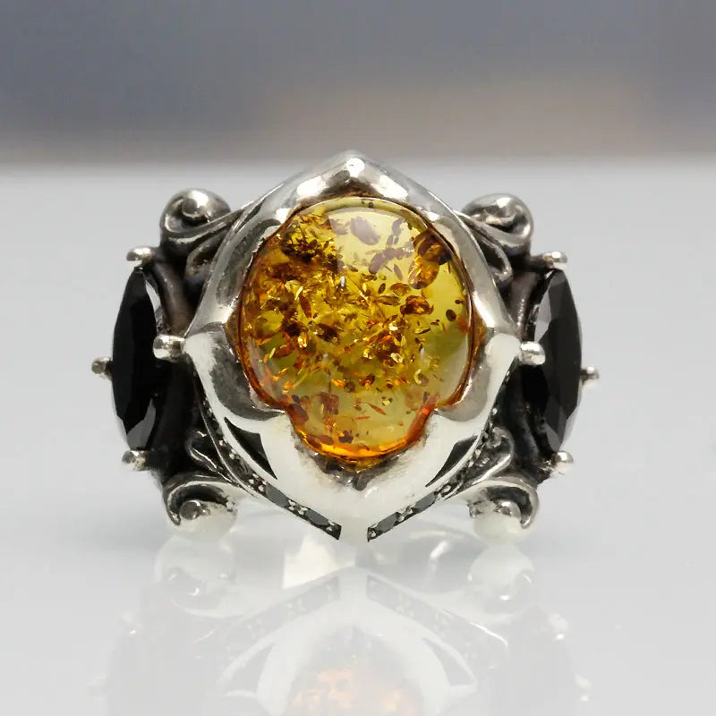 Vintage Gemstone Sterling Silver Ring VRAFI