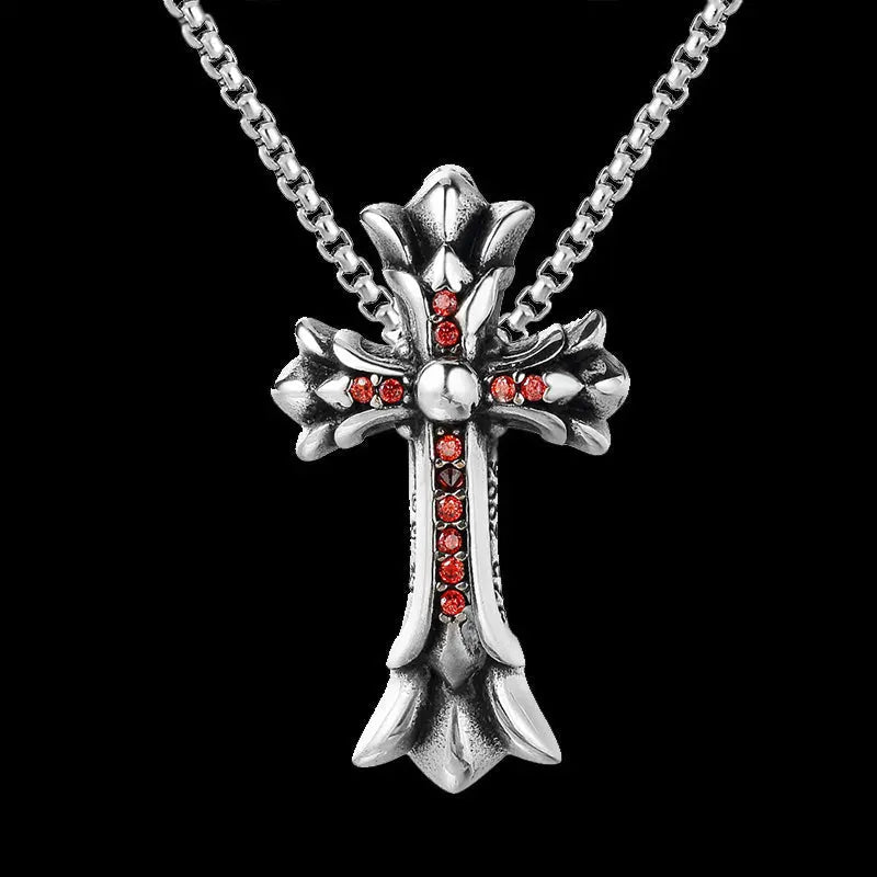 Vintage Punk Diamond Cross Pendant VRAFI