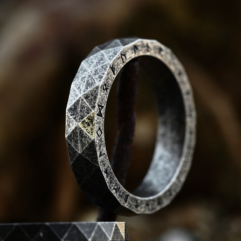 Vintage Rhombus Viking Stainless Steel Ring-Vrafi Jewelry