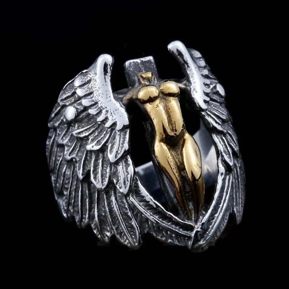 Winged Angel Cross Ring VRAFI