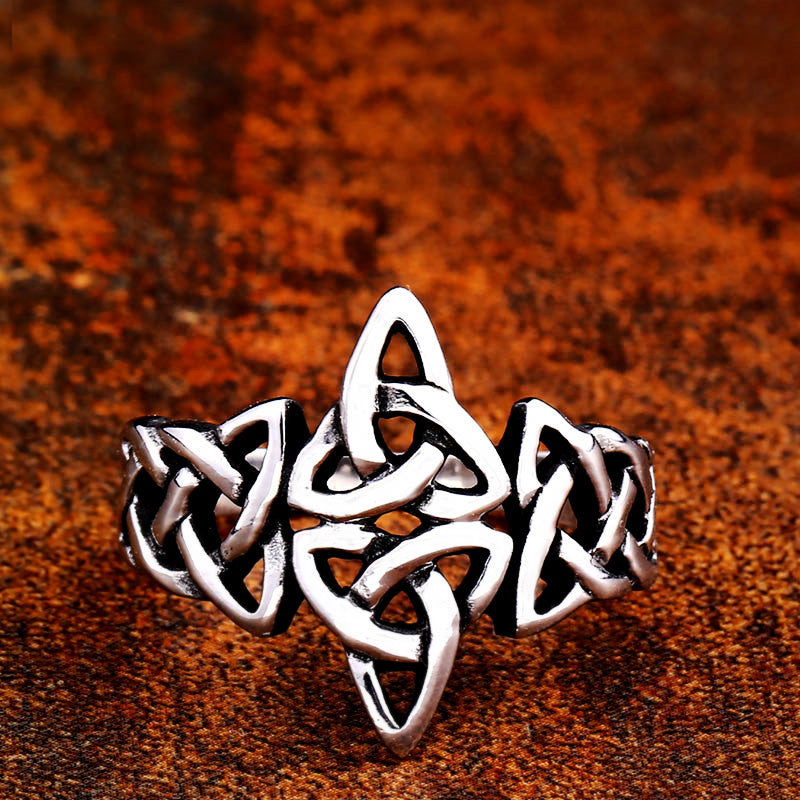 Viking Celtic Knot Ring Mens Stainless Steel Ring - VRAFI