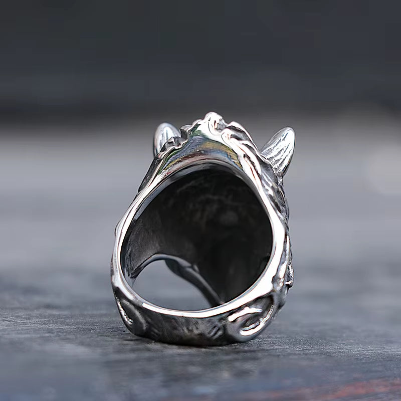 Texture Fiore Con Anello In Acciaio Inox Smaltato