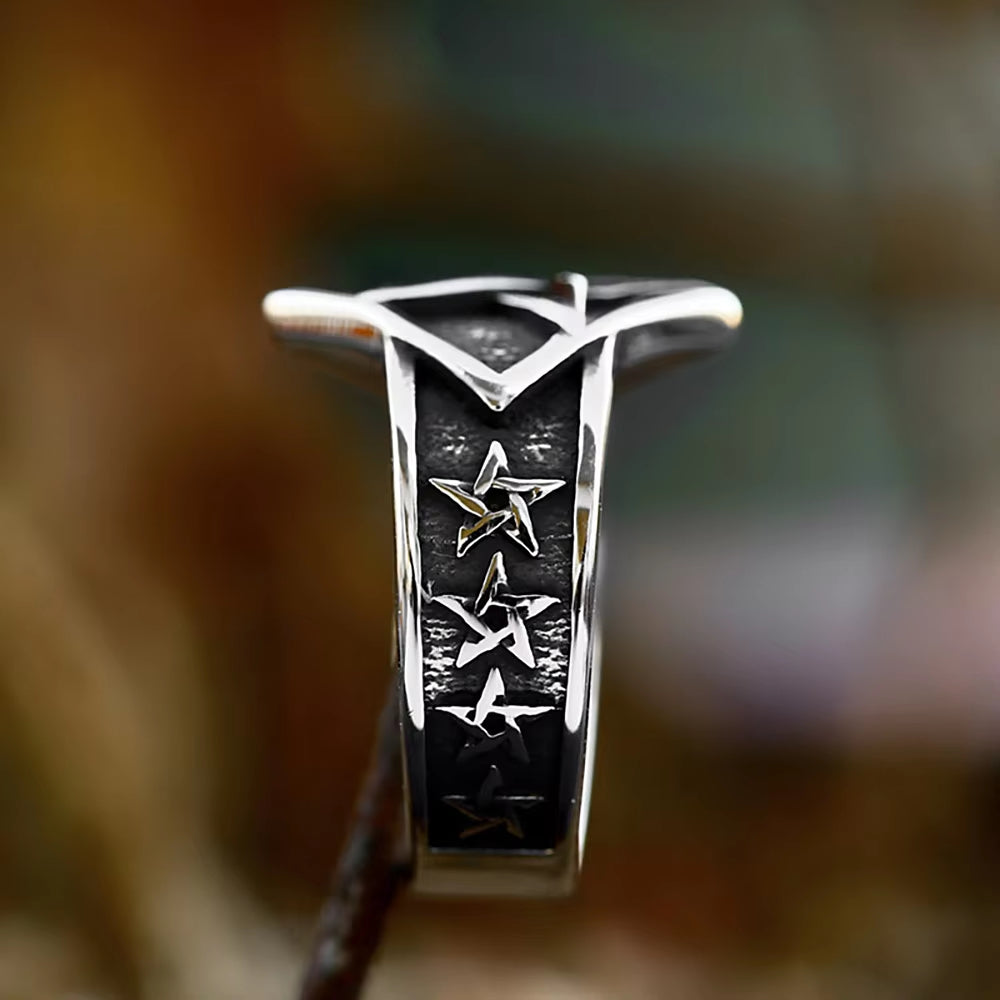 Celtic Knot Pentagram Stainless Steel Ring