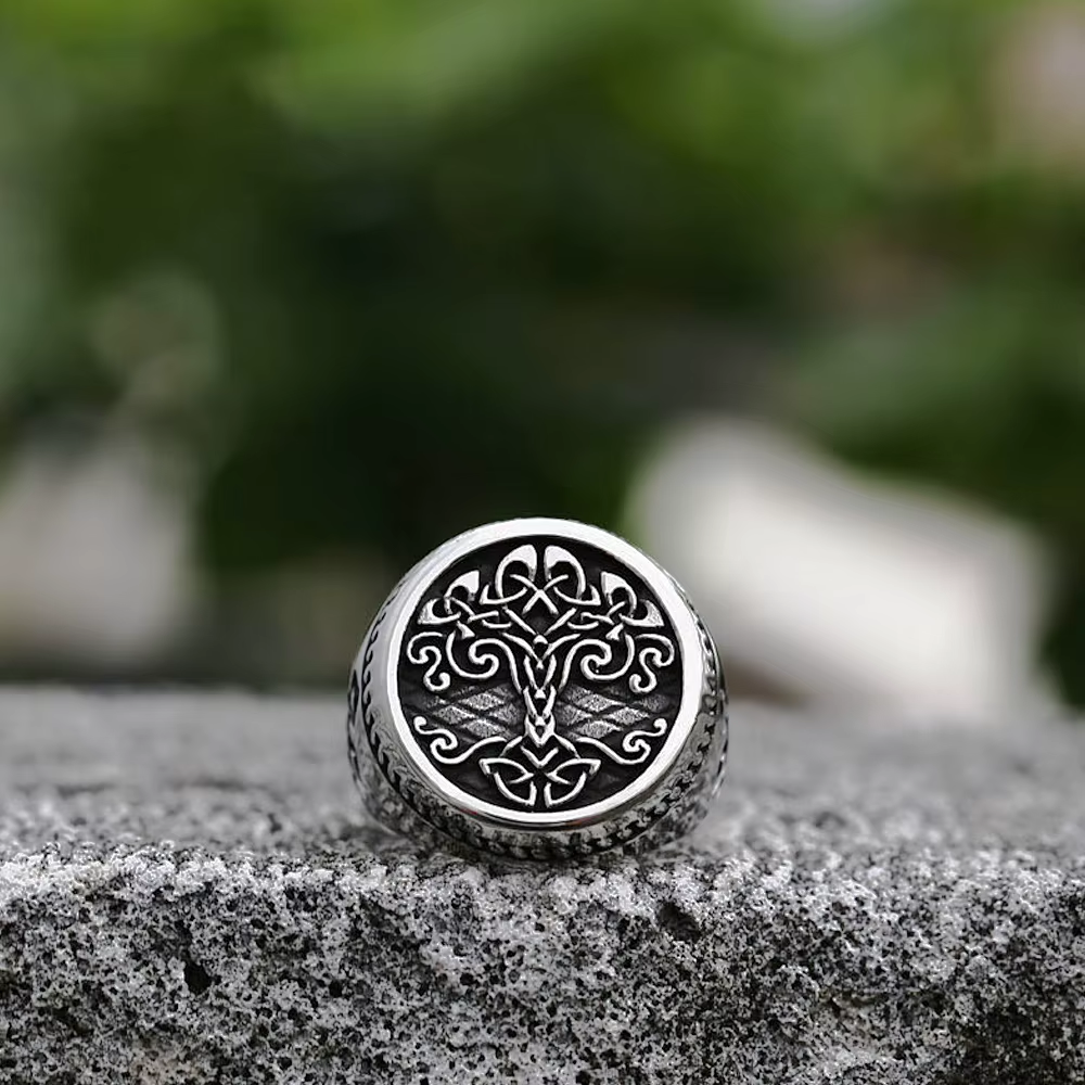 Texture Fiore Con Anello In Acciaio Inox Smaltato
