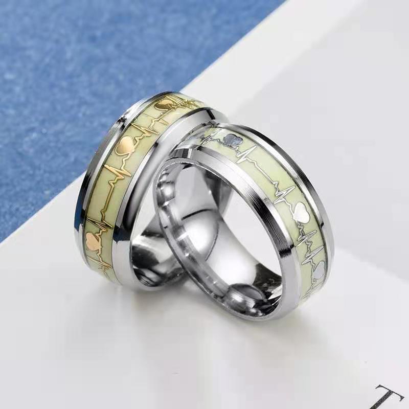 Heartbeat Couple Stainless Steel Ring - VRAFI