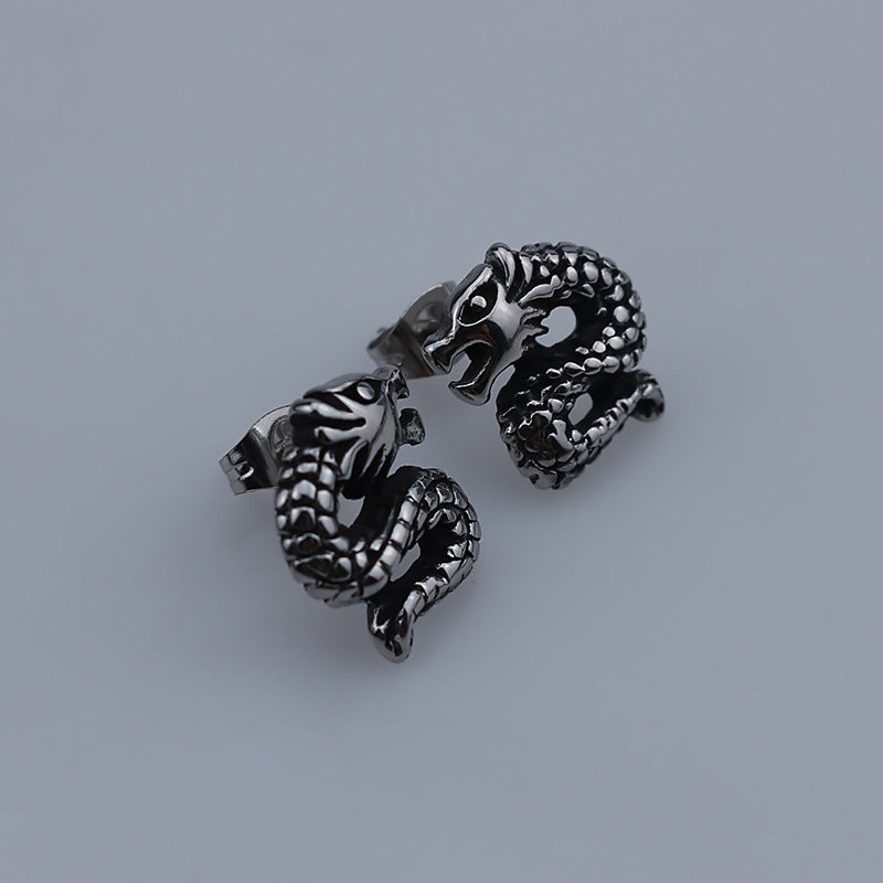 Ssangyong Titanium Steel Earrings -Vrafi Jewelry