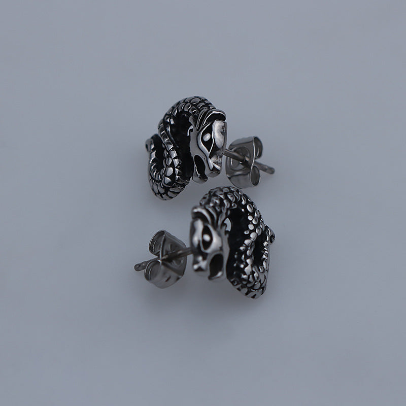 Ssangyong Titanium Steel Earrings -Vrafi Jewelry